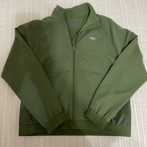 FIGS Dark Olive Small Sydney Scrub Jacket